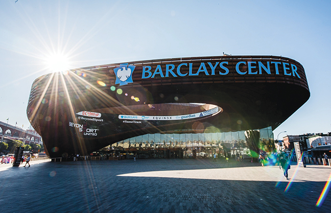 BARCLAYS CENTER IN THE FAST LANE